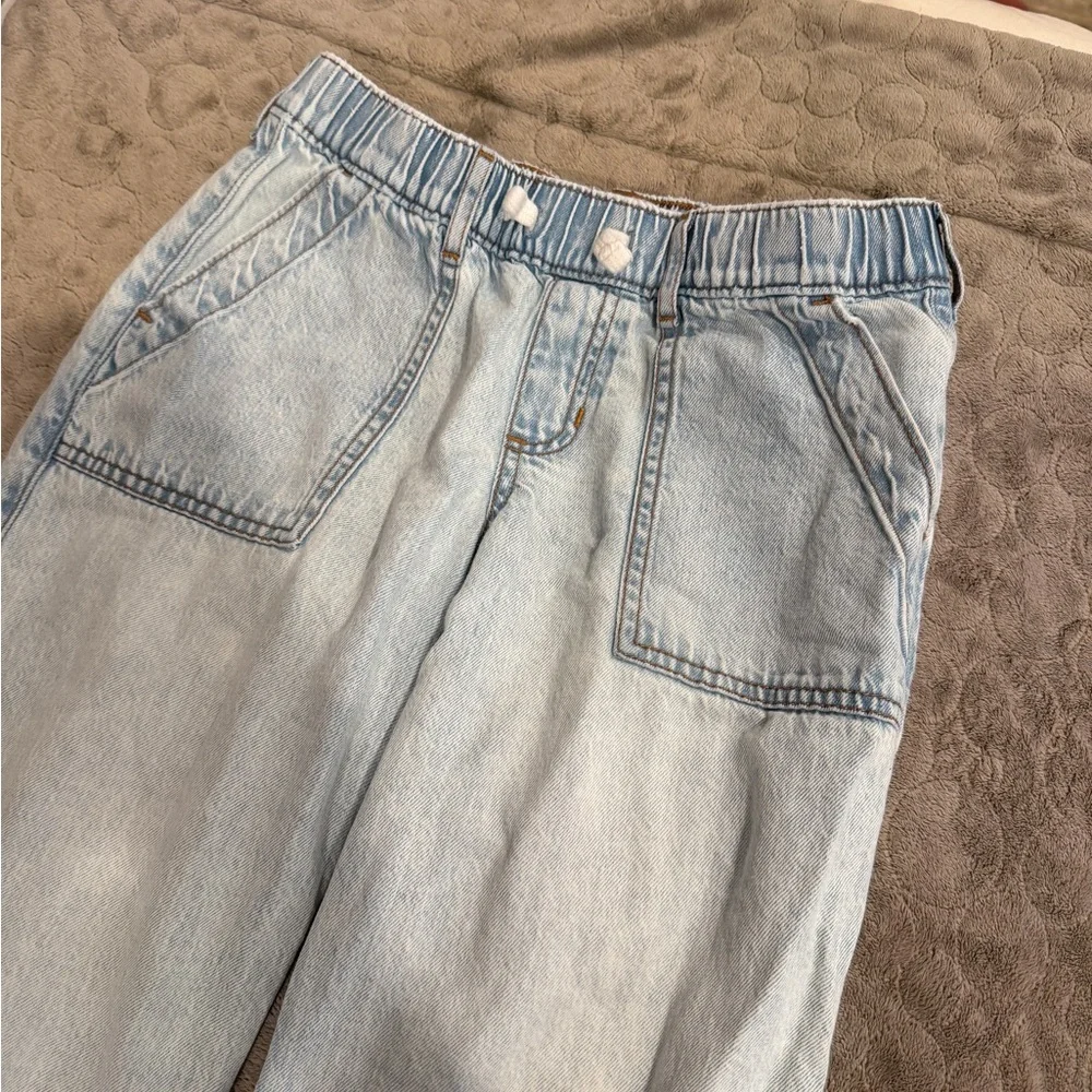 Light Blue Wide-Leg kids Abercrombie Jeans - Picture 3 of 7